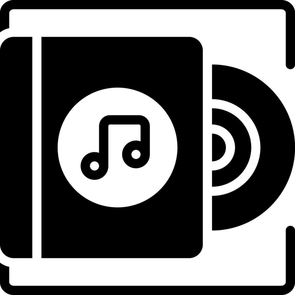 solid icon for album vector