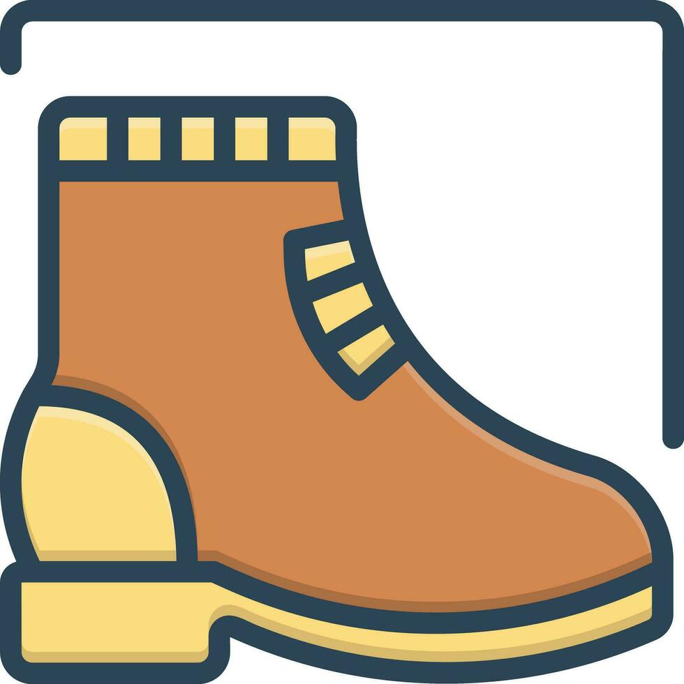 color icono para bota vector