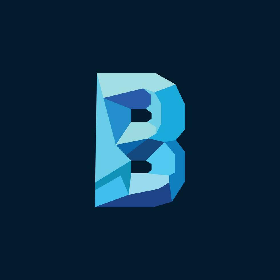 Geometric Letter B vector