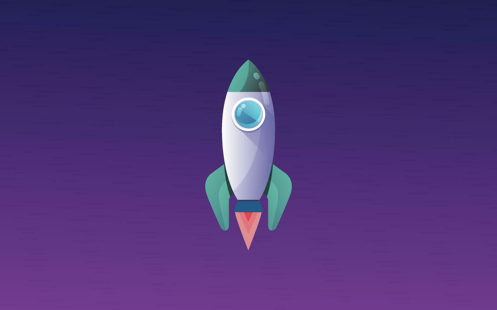 Modern Rocket Design Free Vector Illustration Space Exploration Modern