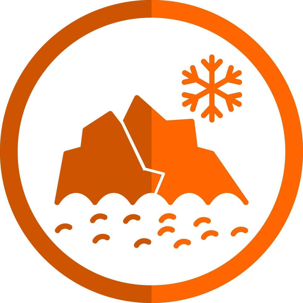 Snowy mountain peak Vector Icon Design