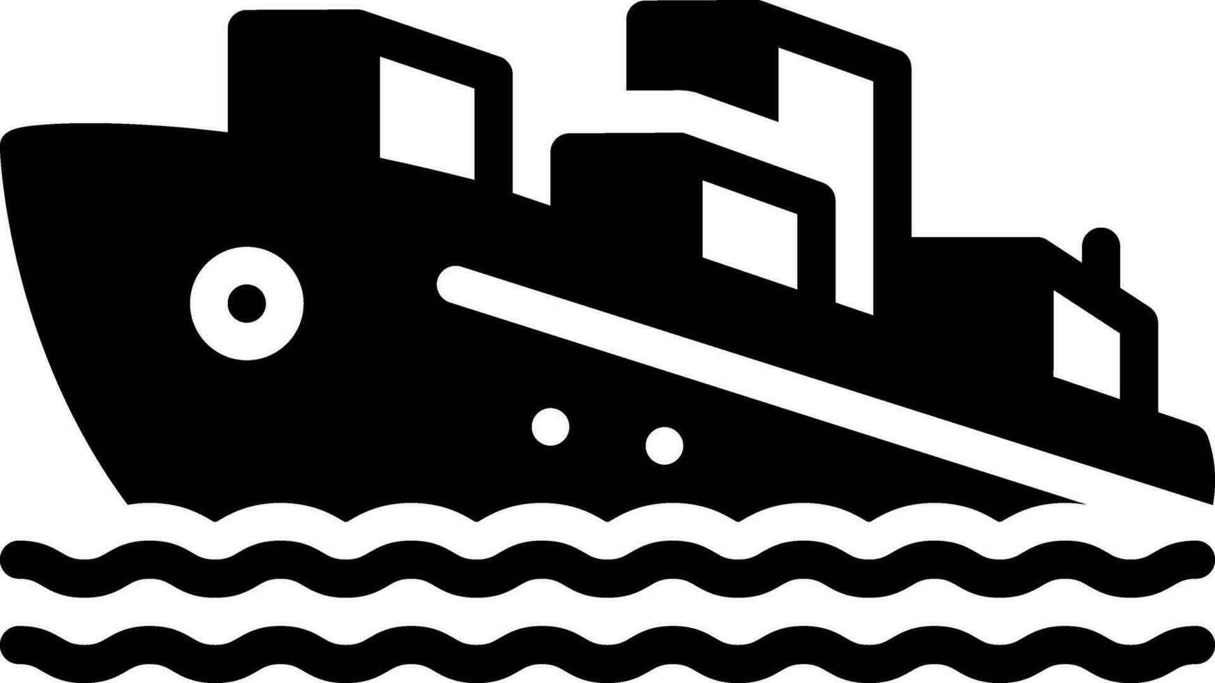 solid icon for ship vector