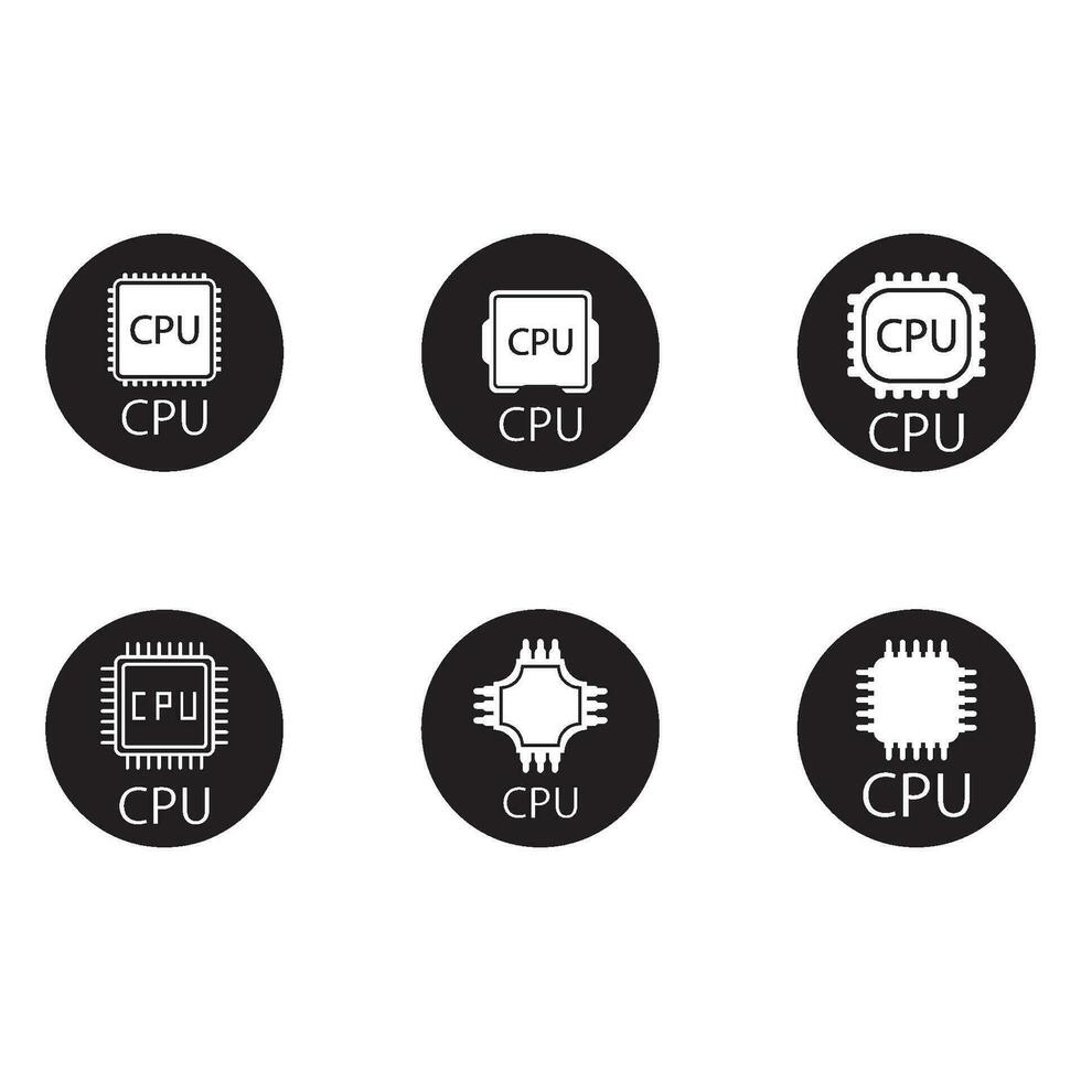 cpu icon vector