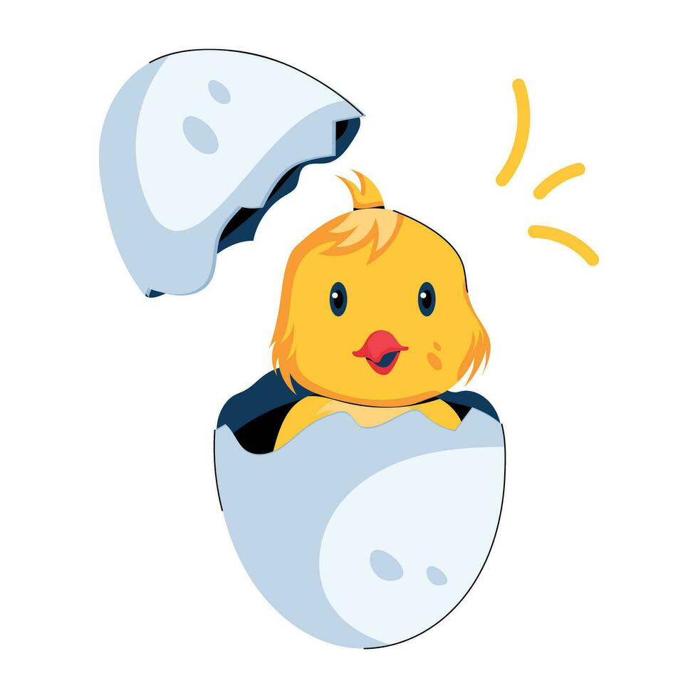 Trendy Egg Hatching vector