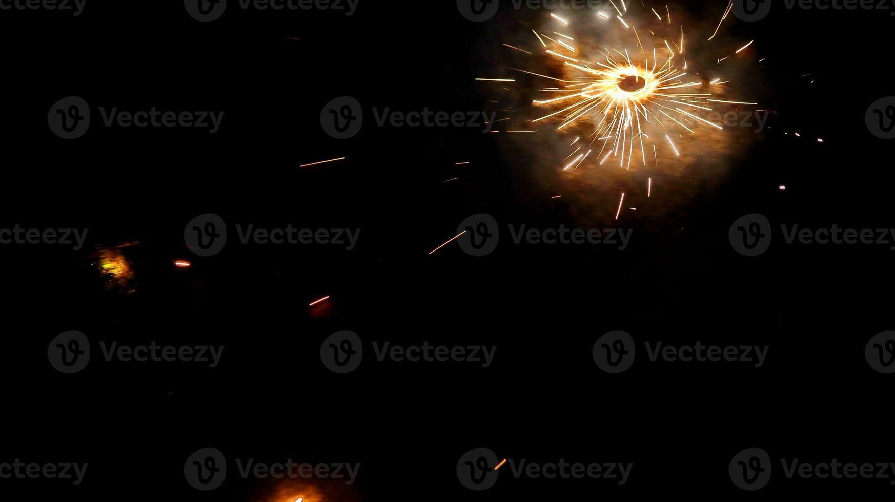 fireworks on a black background photo