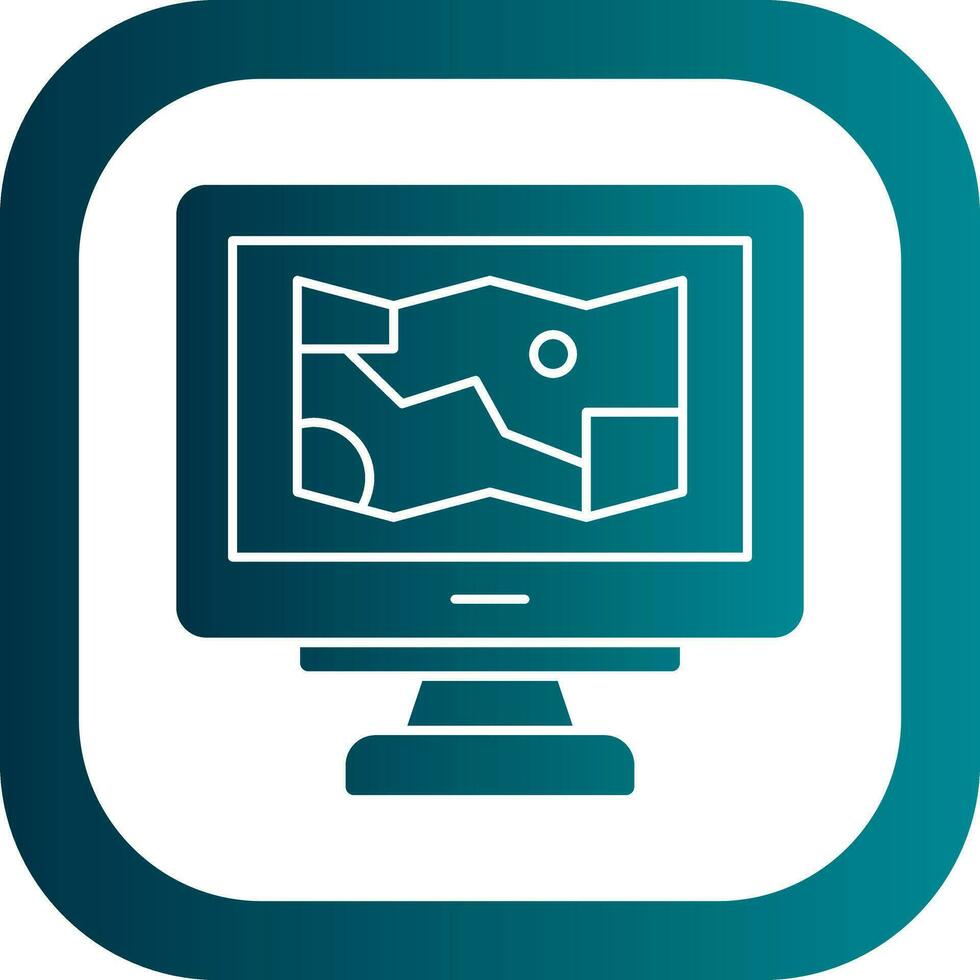 Game Map Vector Icon Design