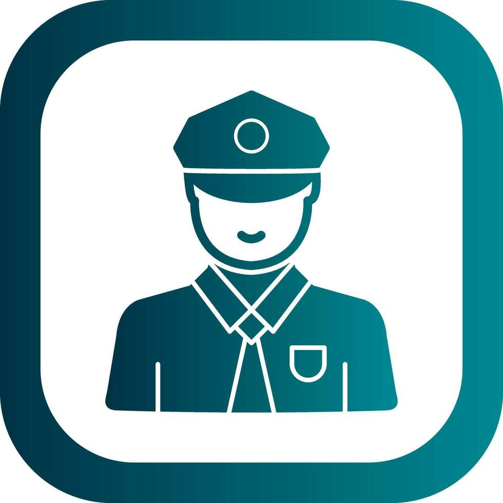 Security Guard Vector Icon Design