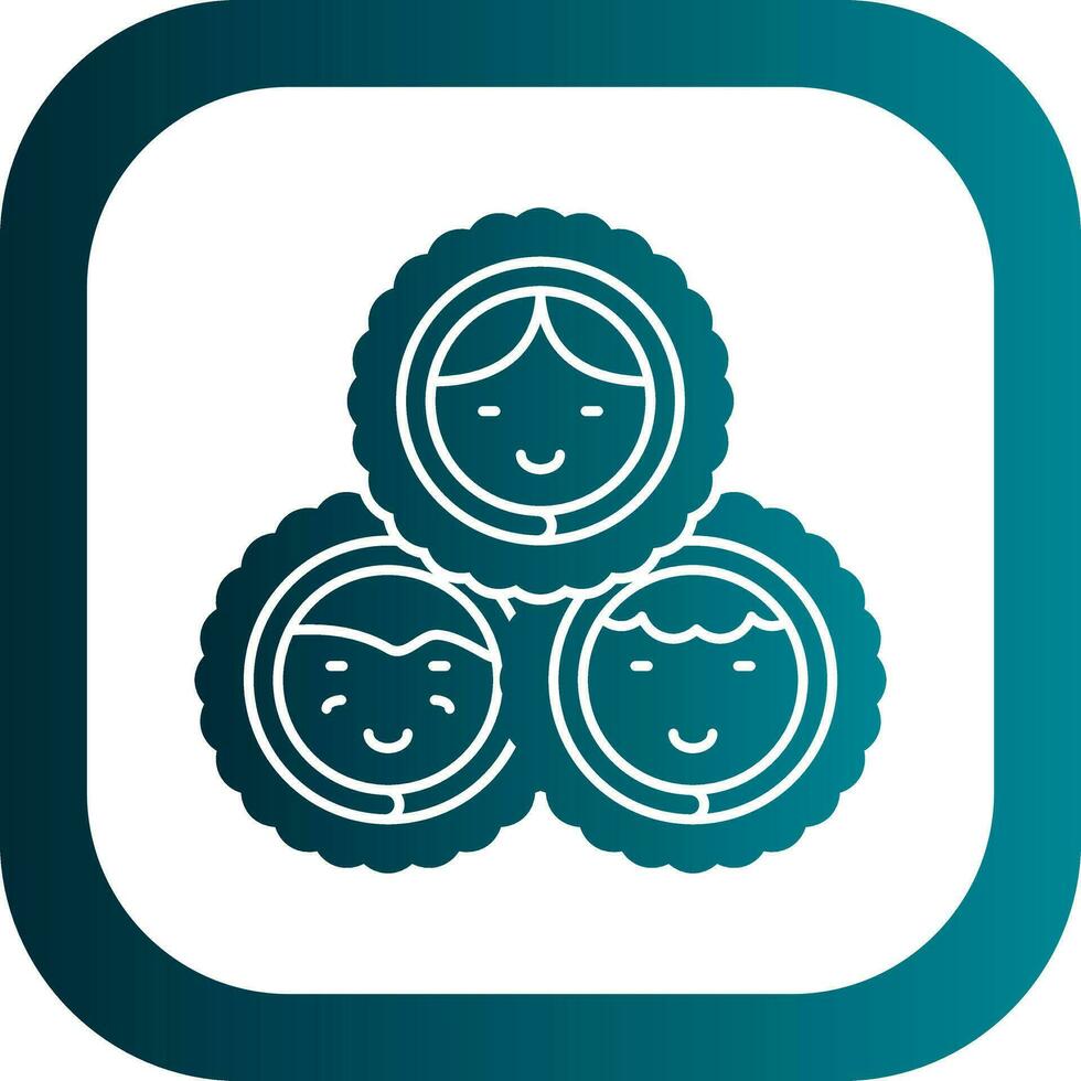 Eskimo family Vector Icon Design