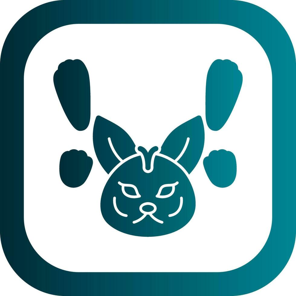 Arctic hare tracks Vector Icon Design