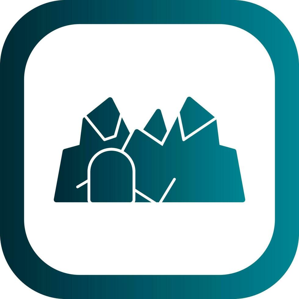 Ice cave Vector Icon Design