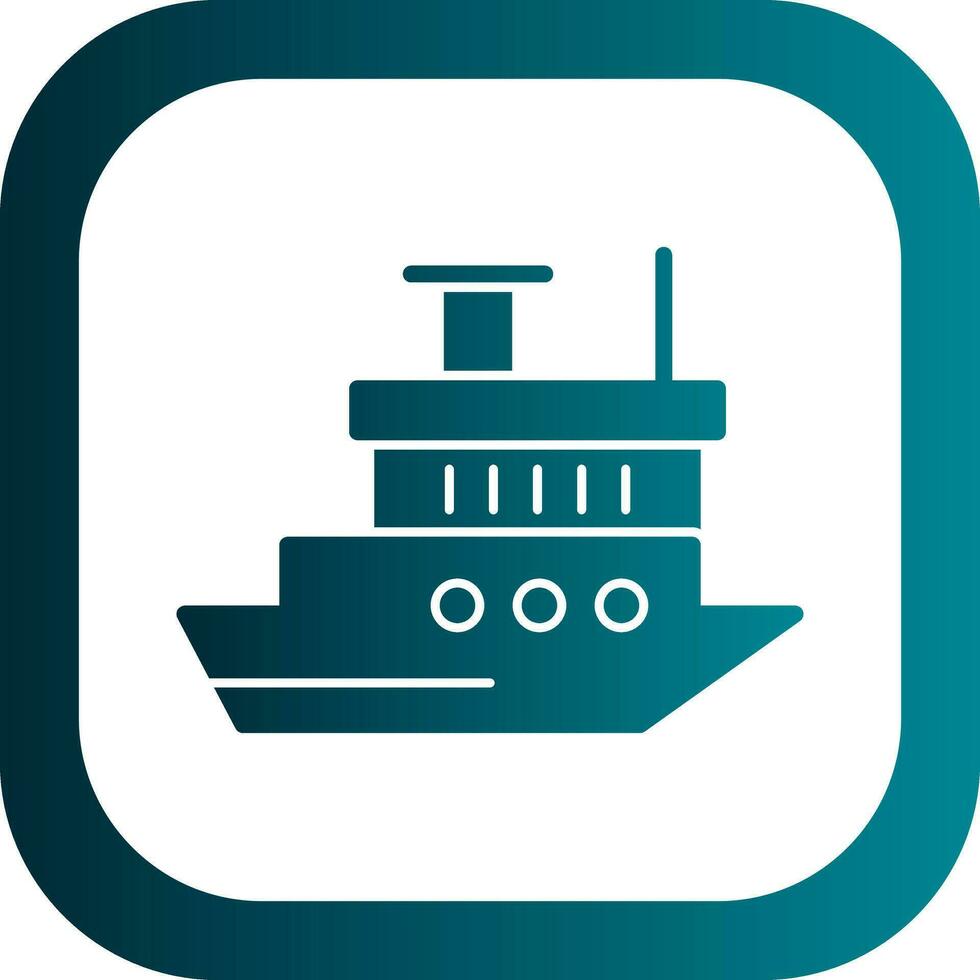 Icebreaker ship Vector Icon Design