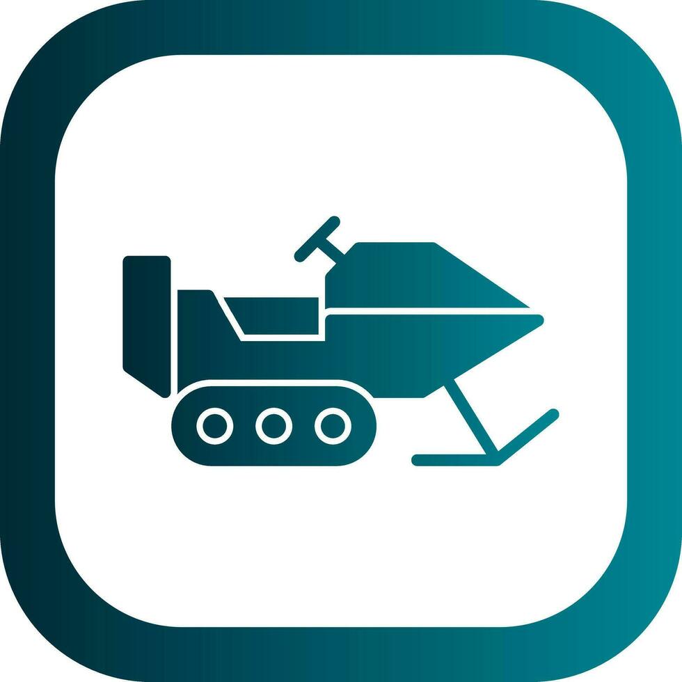 Snowmobile Vector Icon Design