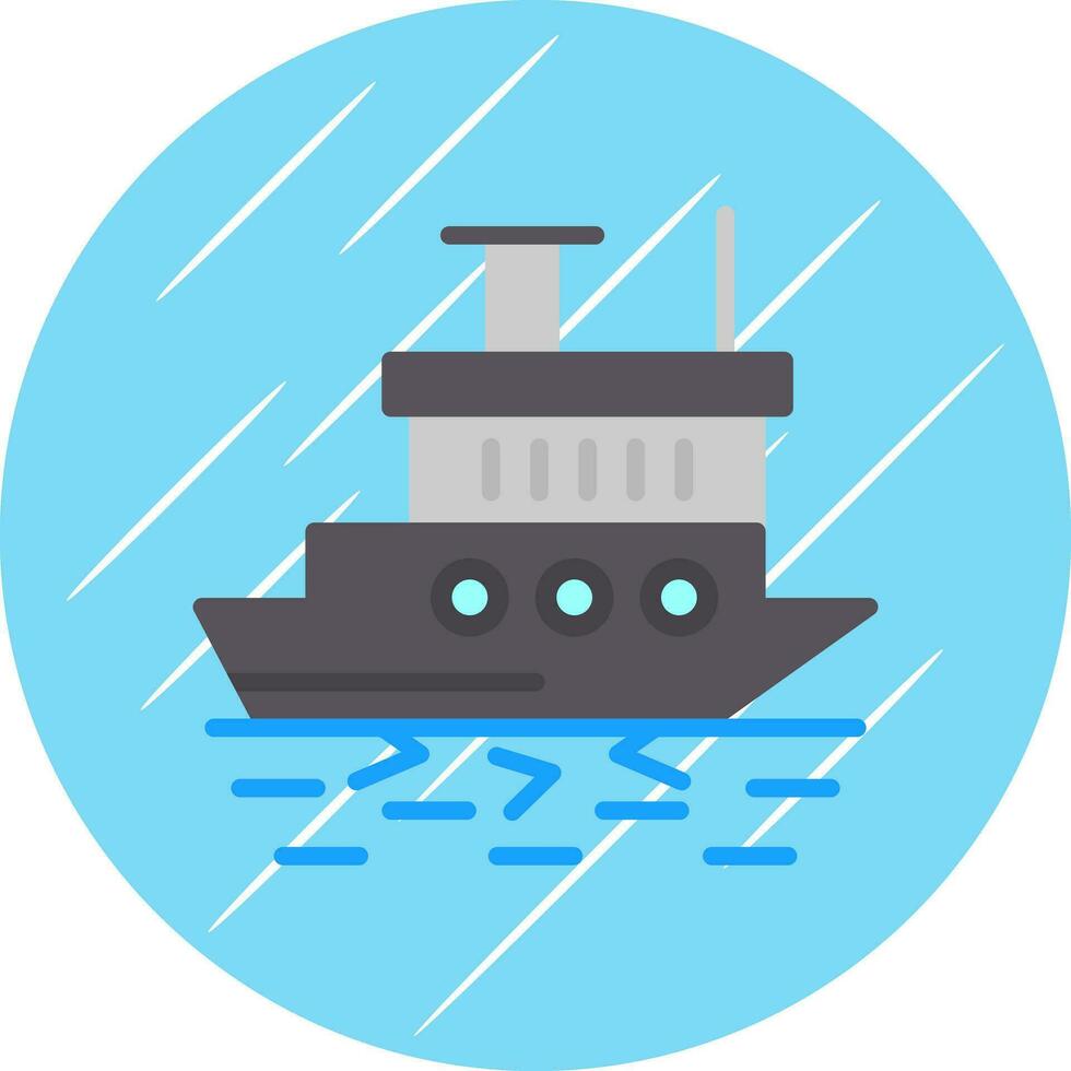 Icebreaker ship in action Vector Icon Design