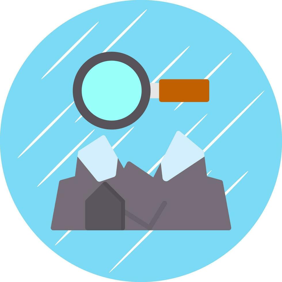 Ice cave exploration Vector Icon Design