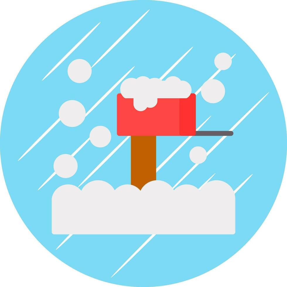 Snow-covered mailbox Vector Icon Design