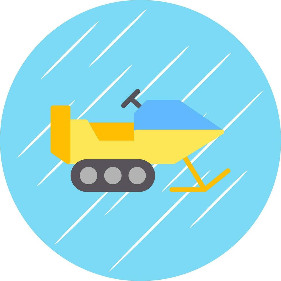 Snowmobile Vector Icon Design