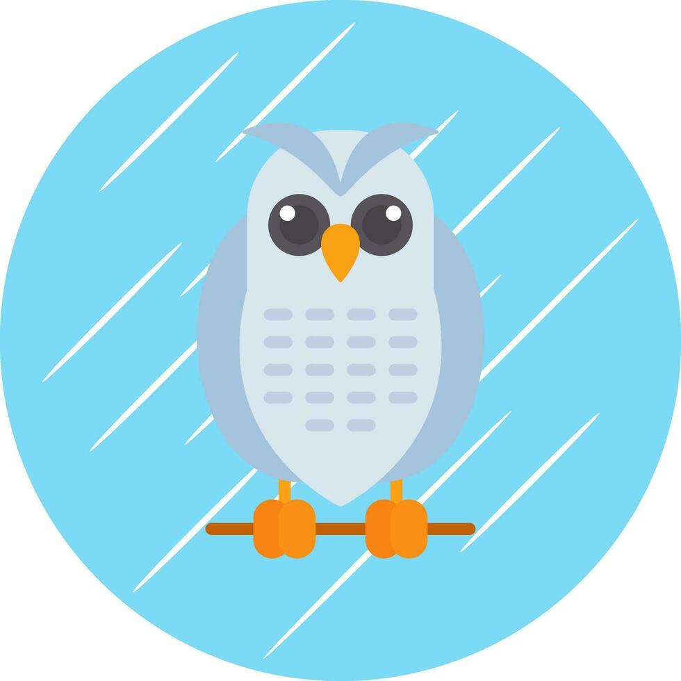 Snowy owl Vector Icon Design