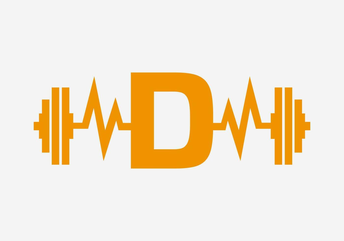 Letter D Fitness Gym Logo. Fitness Logotype Symbol vector