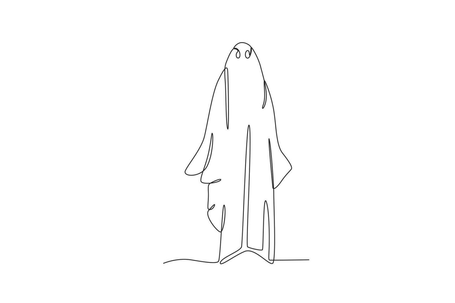 A creepy cloaked ghost vector