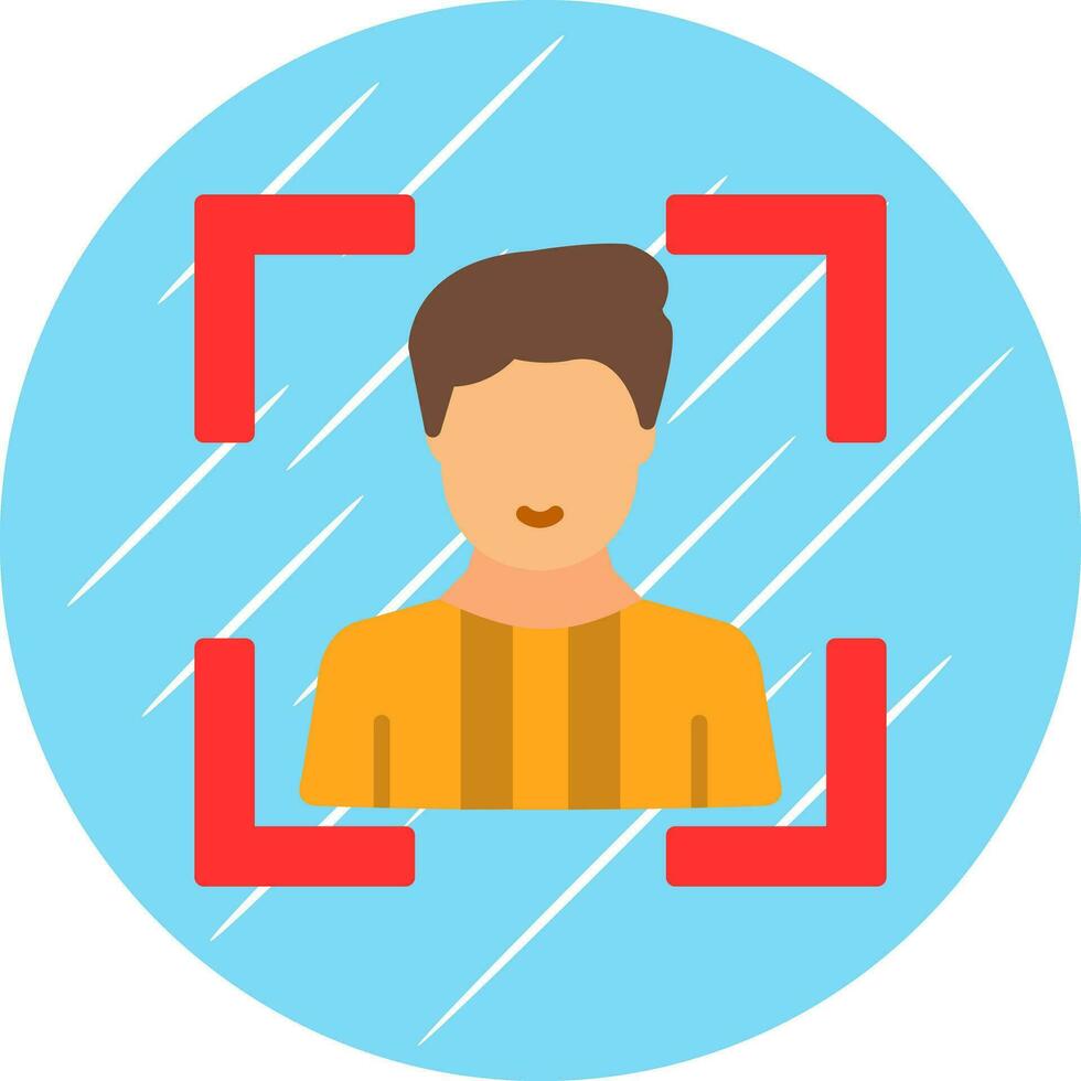 Face Scan Vector Icon Design