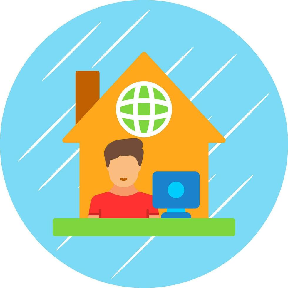 Work From Home Vector Icon Design