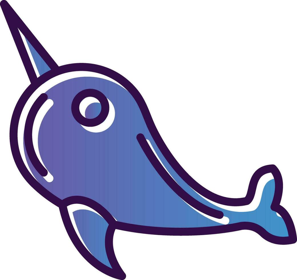 Narwhal Vector Icon Design