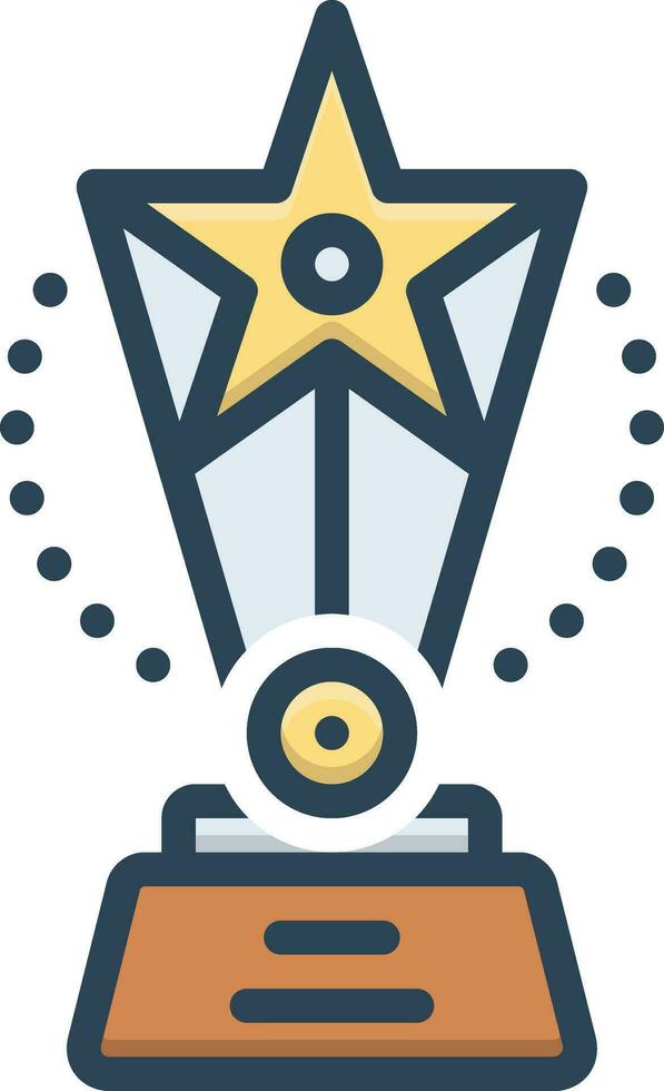 color icon for award vector