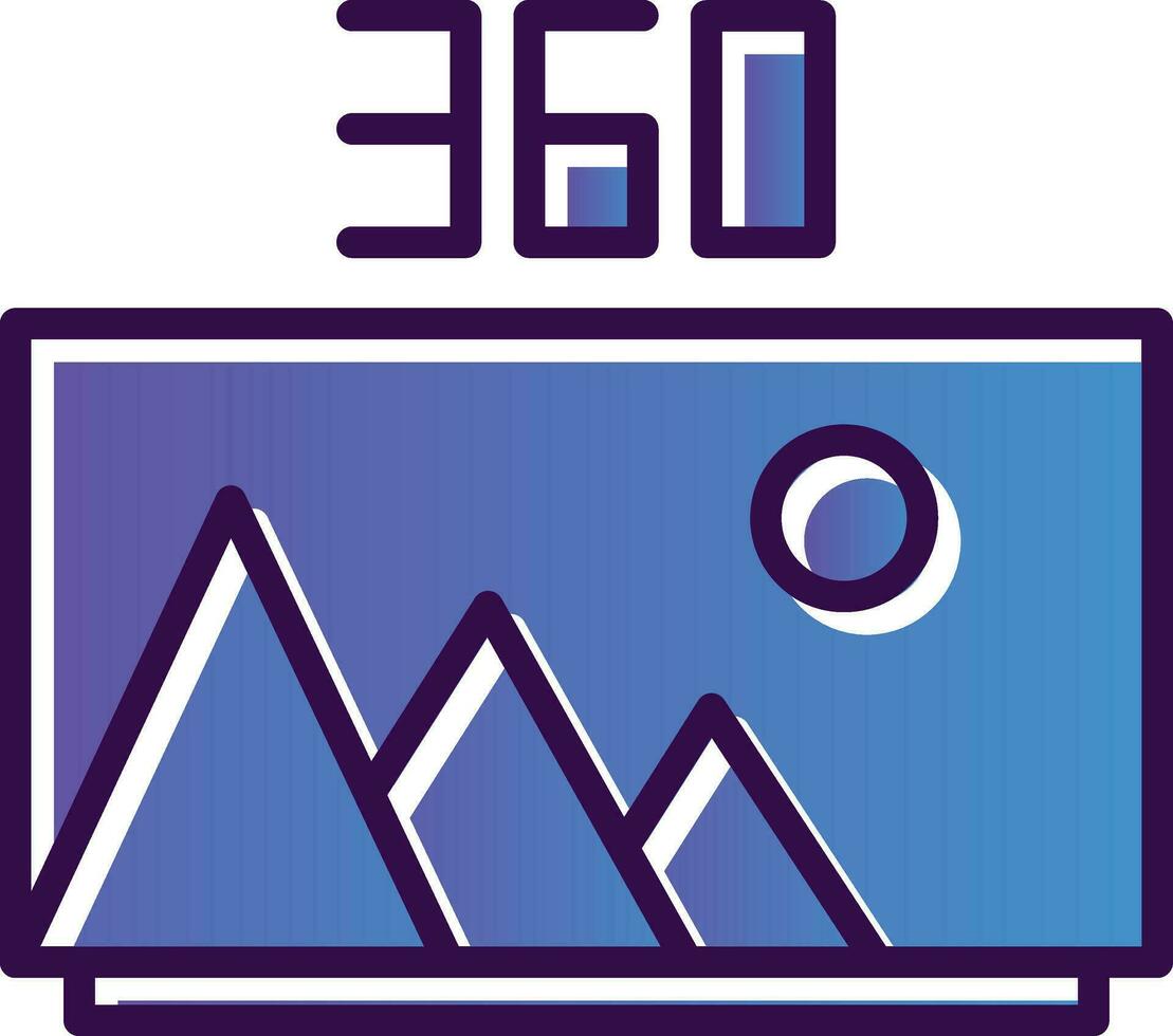 360 Image Vector Icon Design