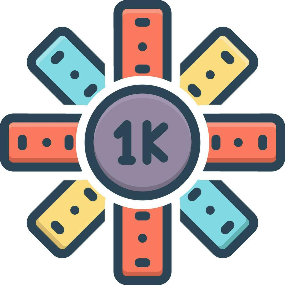 color icono para mil vector