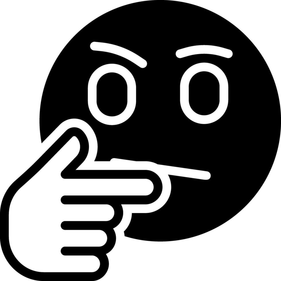 solid icon for think vector