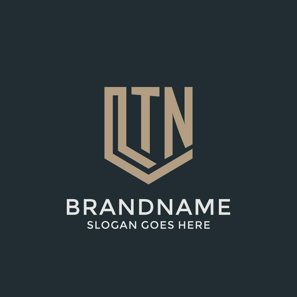 inicial Tennesse logo proteger Guardia formas logo idea vector