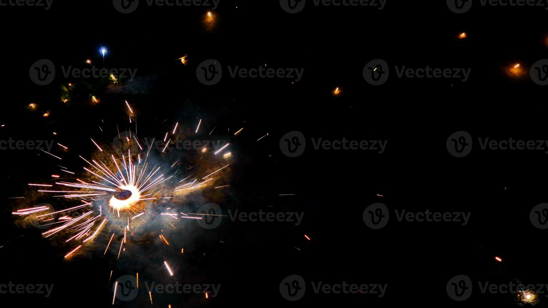 fireworks on a black background photo