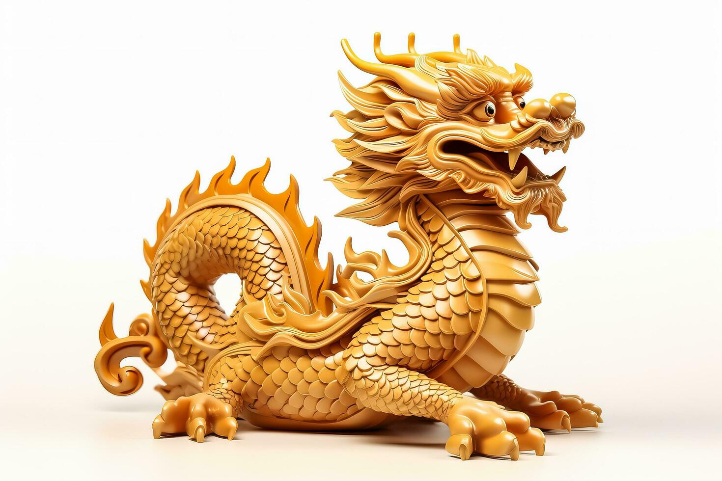 Chinese dragon isolated on white background photo