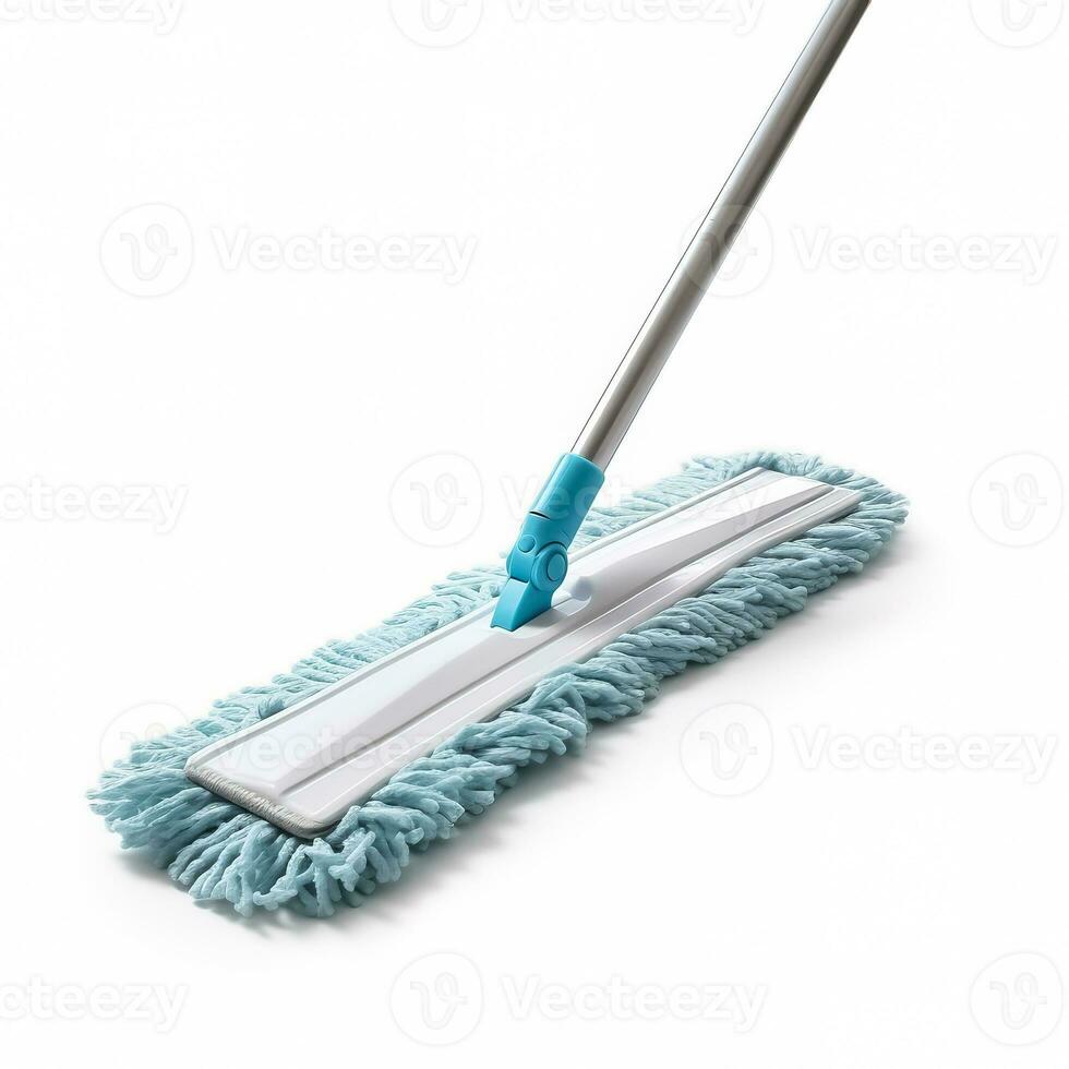 Dust Mop isolated on white background photo