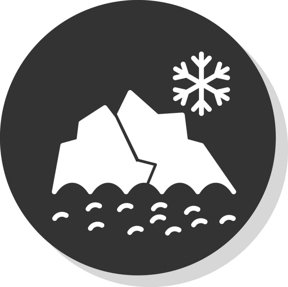 Snowy mountain peak Vector Icon Design