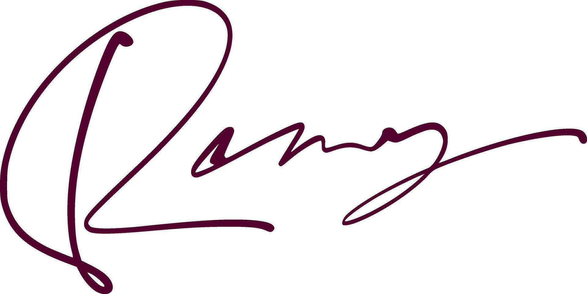 signature series R design illustration vector