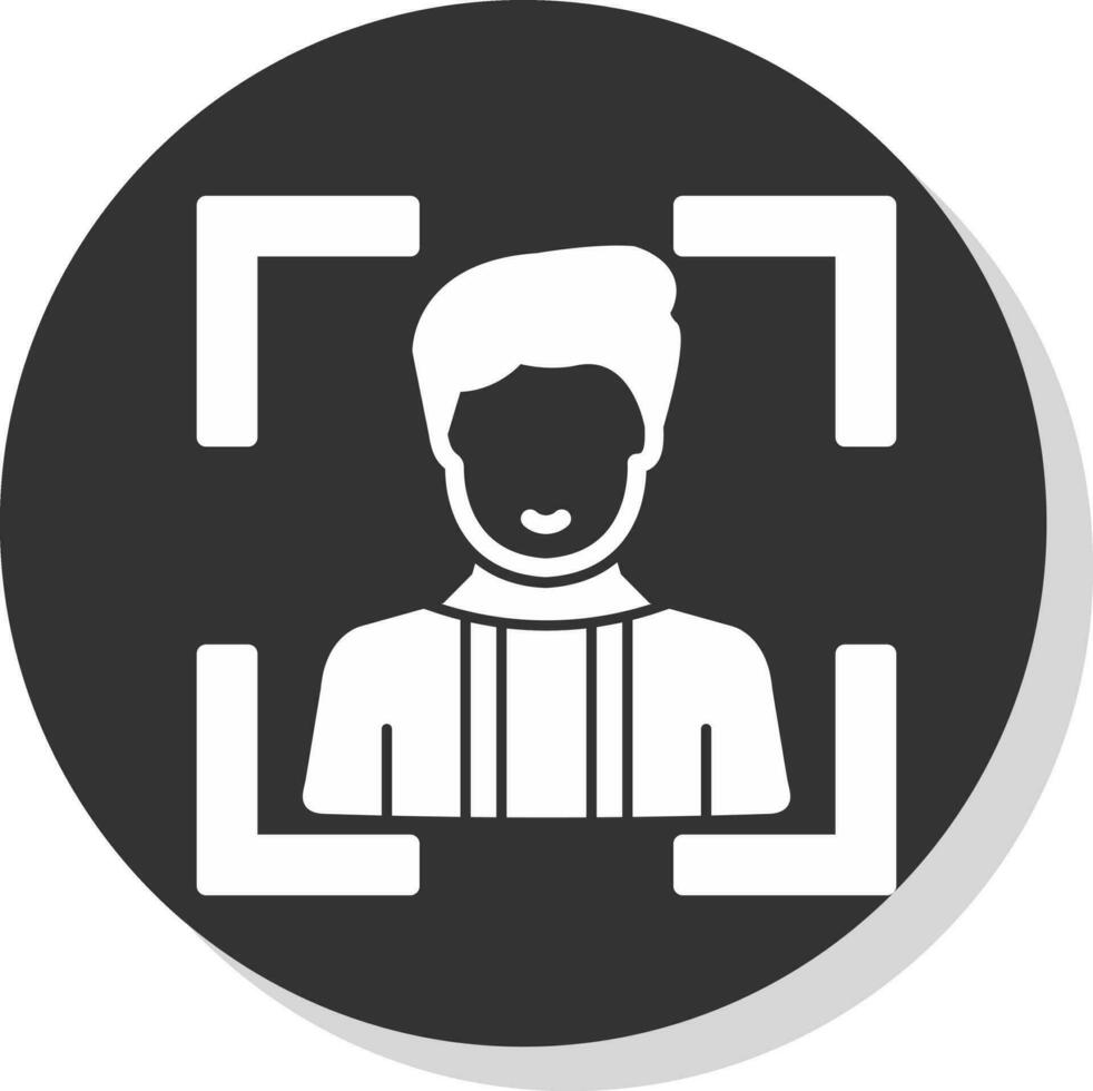 Face Scan Vector Icon Design