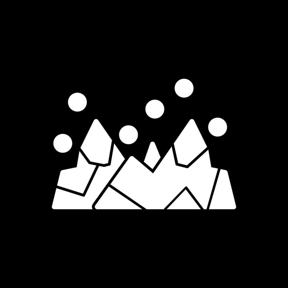 Snow-covered mountain Vector Icon Design