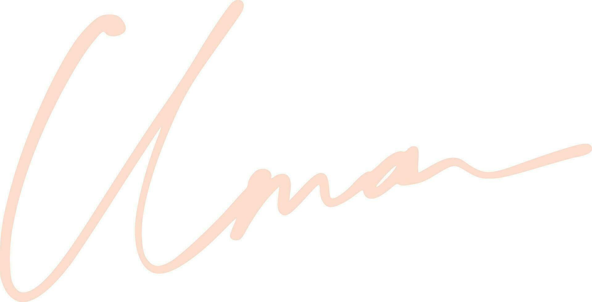 signature series U design illustration vector