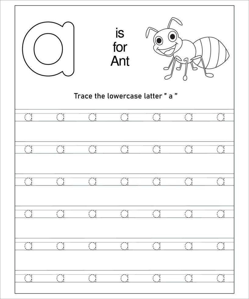 Alphabet Letters Tracing vector