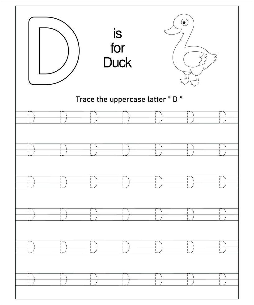 Alphabet Letters Tracing vector