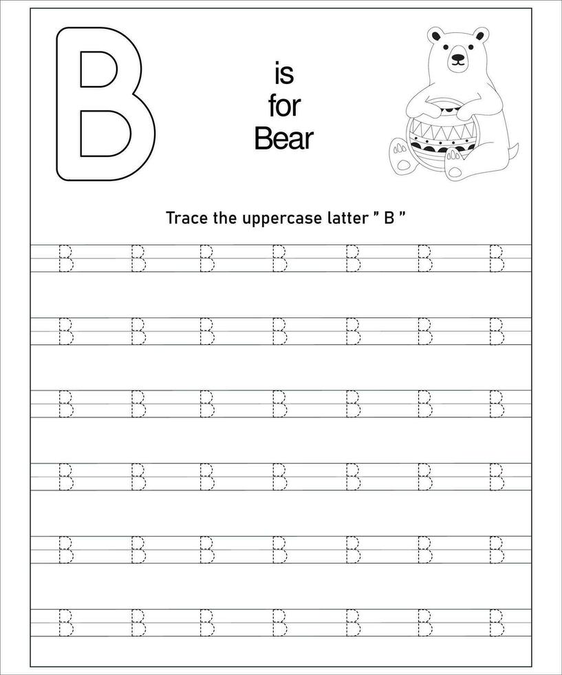 Alphabet Letters Tracing vector