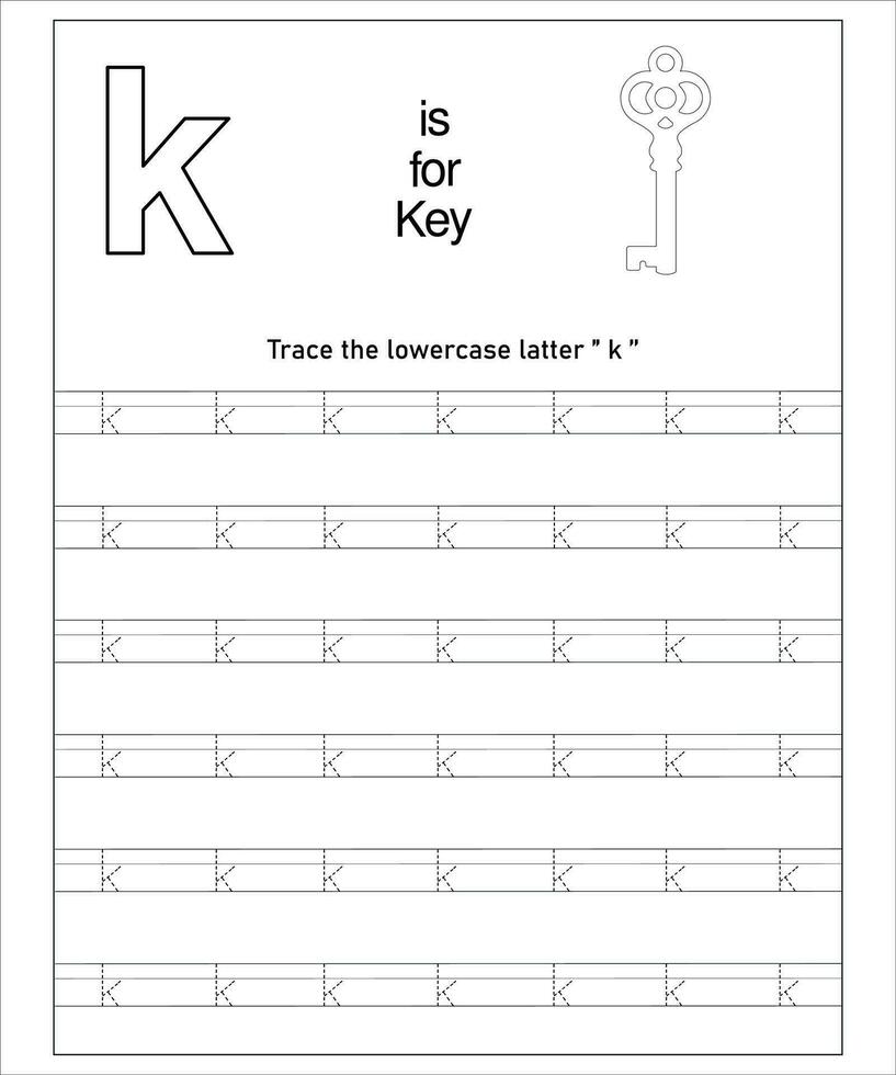 Alphabet Letters Tracing vector