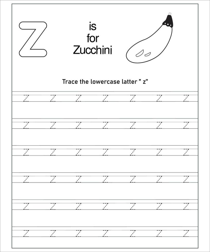 Alphabet Letters Tracing vector