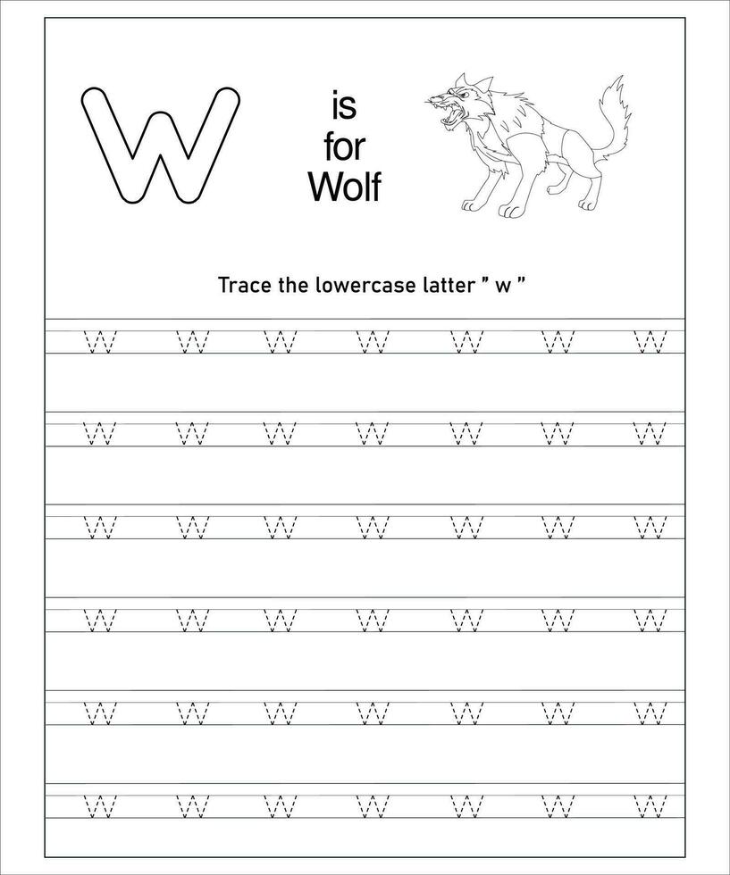 Alphabet Letters Tracing vector