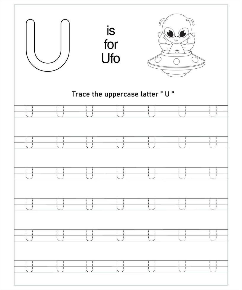 Alphabet Letters Tracing vector