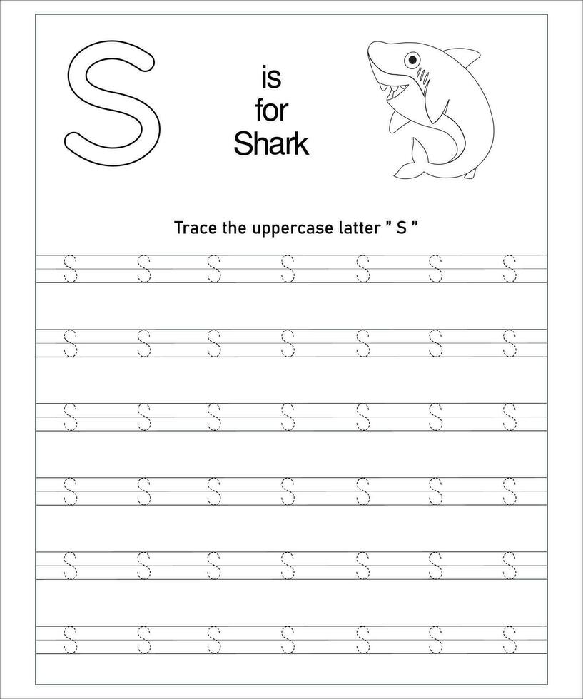 Alphabet Letters Tracing vector