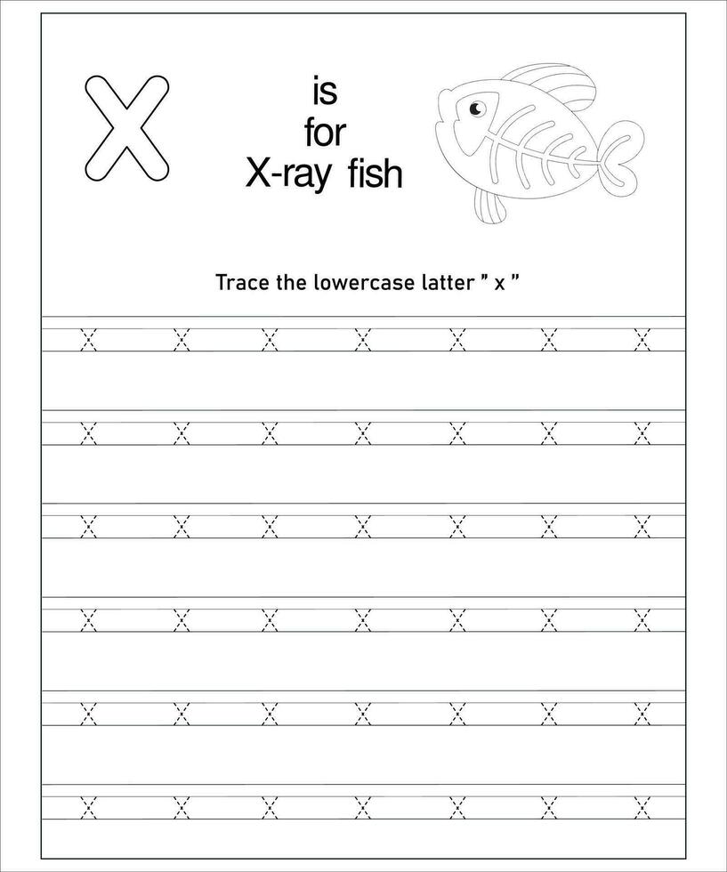 Alphabet Letters Tracing vector