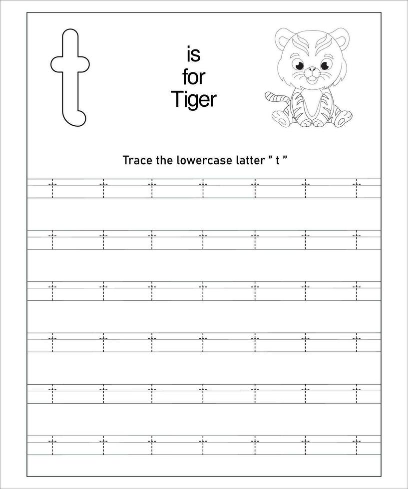 Alphabet Letters Tracing vector