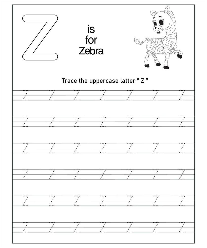 Alphabet Letters Tracing vector